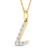 Photo of Lavanya "L" 1/10 CT. T.W. Lab Grown Diamond Pendant 10K Yellow Gold [CP1742Y]