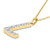 Photo of Lavanya "L" 1/10 CT. T.W. Lab Grown Diamond Pendant 10K Yellow Gold [CP1742Y]