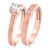 Photo of Eternally 5/8 ct tw. Round Solitaire Diamond Bridal Ring Set 10K Rose Gold [BR460R-C000]