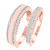 Photo of Zohra 1/2 ct tw. Diamond His and Hers Matching Wedding Band Set 14K Rose Gold [WB218R]