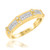 Photo of Yasmine 2/3 ct tw. Fancy Solitaire Diamond Matching Trio Ring Set 14K Yellow Gold [BT217YM]