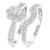 Photo of Lyla 3/4 ct tw. Oval Solitaire Diamond Bridal Ring Set 10K White Gold [BR212W-C000]