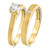 Photo of Eternally 5/8 ct tw. Round Solitaire Diamond Bridal Ring Set 14K Yellow Gold [BR460Y-C000]