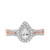 Photo of Veda 5/8 ct tw. Pear Solitaire Diamond Bridal Ring Set 14K Rose Gold [BT679RE-C000]