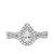 Photo of Veda 5/8 ct tw. Pear Solitaire Diamond Bridal Ring Set 14K White Gold [BT679WE-C000]