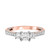 Photo of Lace 2 ct tw. Princess Solitaire Diamond Matching Trio Ring Set 14K Rose Gold [BT451RE-P045]