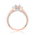Photo of Lace 2 ct tw. Princess Solitaire Diamond Matching Trio Ring Set 14K Rose Gold [BT451RE-P045]