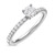 Photo of Keanu 3/4 ct tw. Round Solitaire Diamond Engagement Ring 10K White Gold [BT373WE-R045]