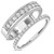 Photo of Keanu 7/8 ct tw. Diamond His and Hers Matching Wedding Band Set 10K White Gold [WB373W]