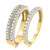 Photo of Lace 1/3 ct tw. Diamond His and Hers Matching Wedding Band Set 10K Yellow Gold [WB451Y]