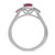 Photo of Abilia 1 1/10 CT. T.W. Ruby and Diamond Matching Bridal Ring Set 10K White Gold [BT2076WE-C000]