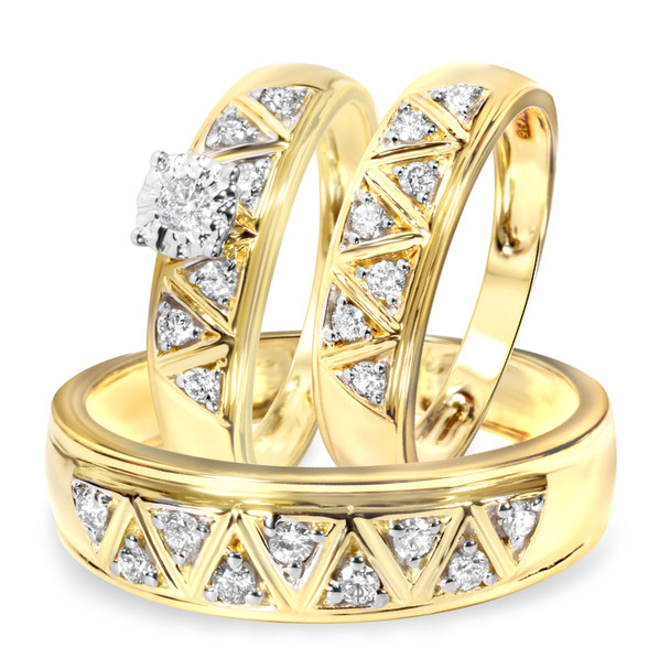 Unique Matching Wedding Bands His And Hers Gold 2024 | favors.com