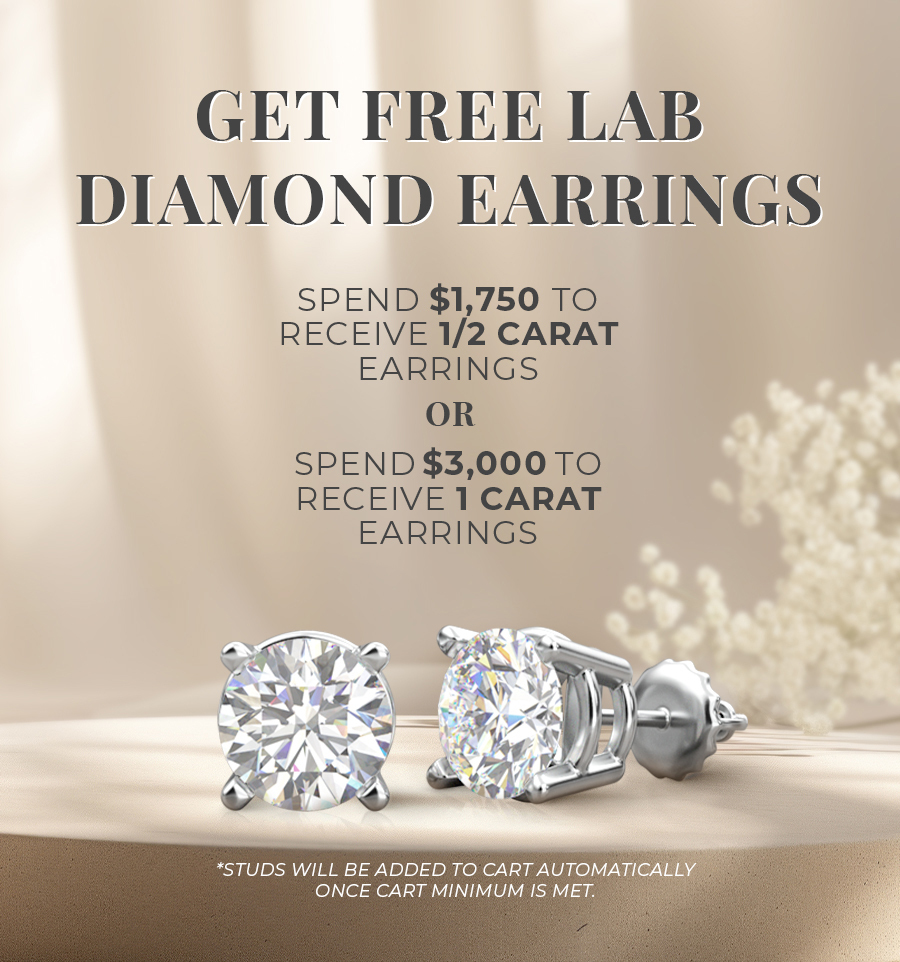 Free lab-grown diamond earrings promotion