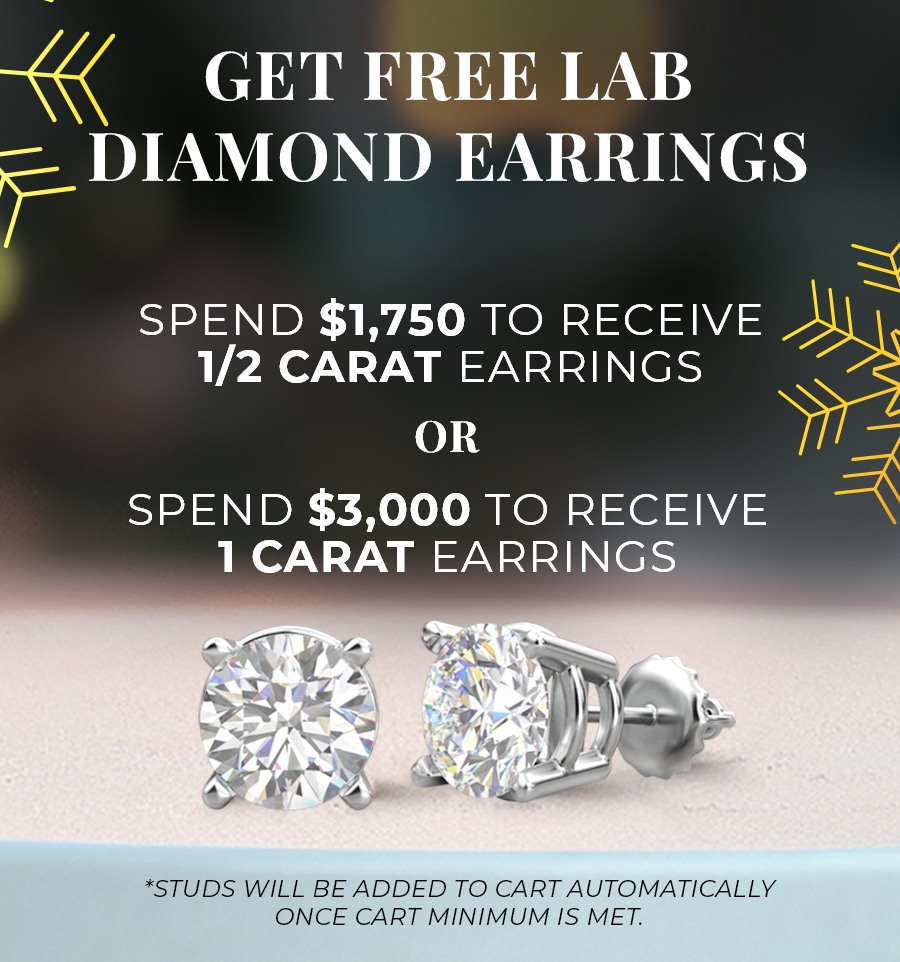 Free lab-grown diamond earrings promotion