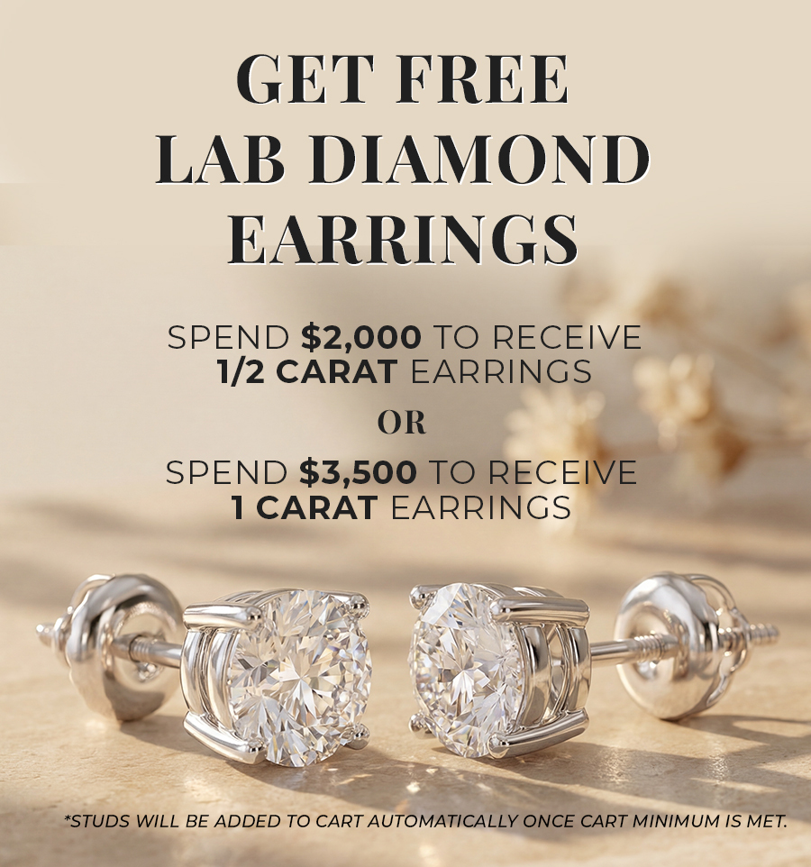 Free lab-grown diamond earrings promotion
