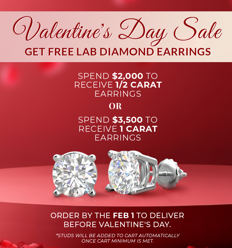 Free lab-grown diamond earrings promotion