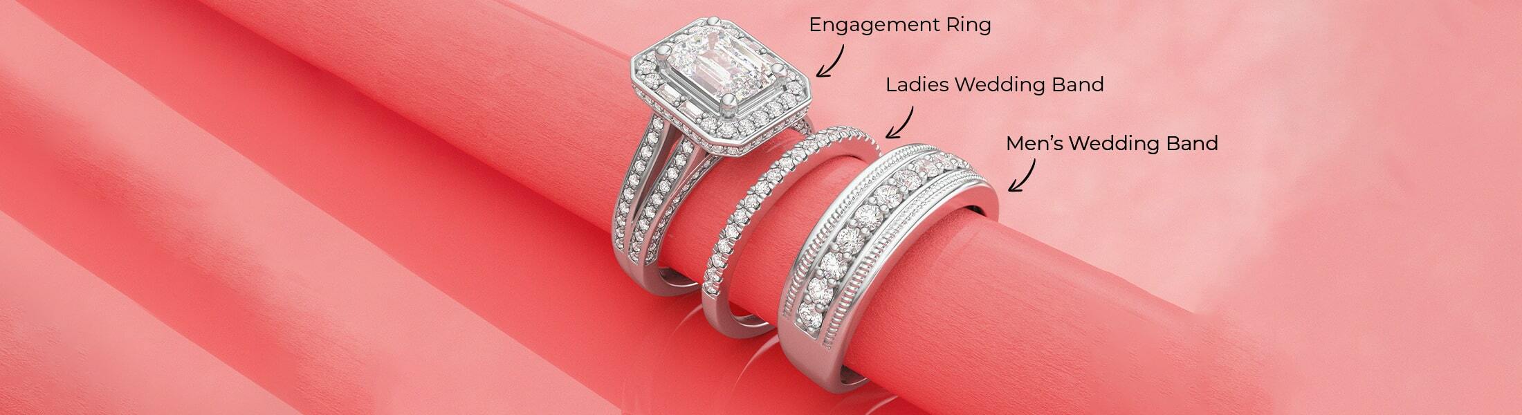 Trio Ring Sets - Lab Grown Diamond Trio Ring Sets - Page 1 - My Trio Rings