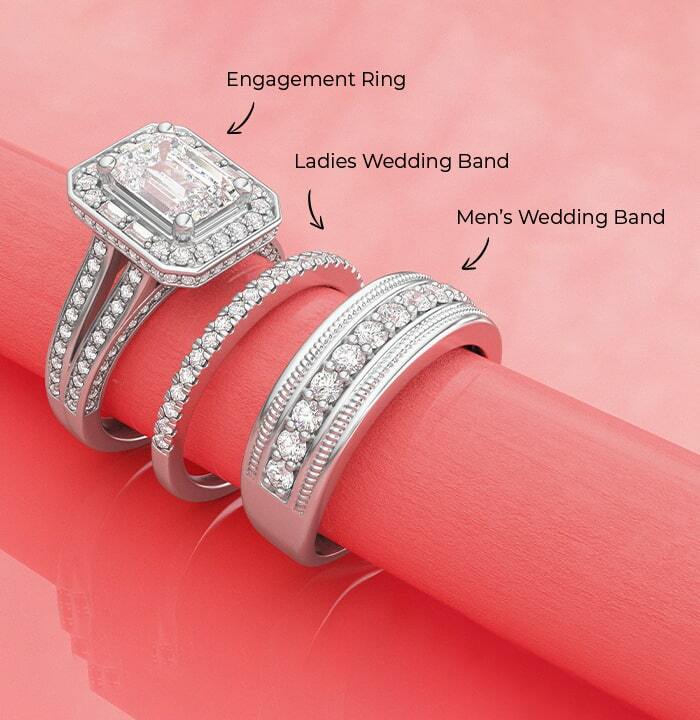 Trio Ring Sets - Lab Grown Diamond Trio Ring Sets - Page 1 - My Trio Rings