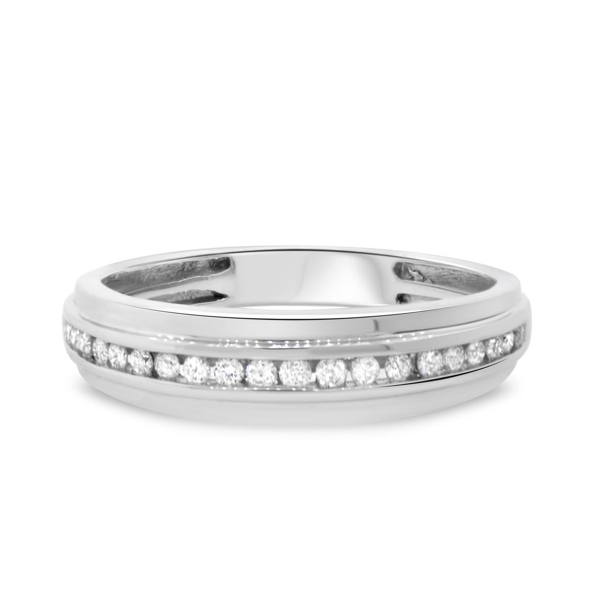 Journee 1/4 ct tw. Mens Band 14K White Gold - My Trio Rings