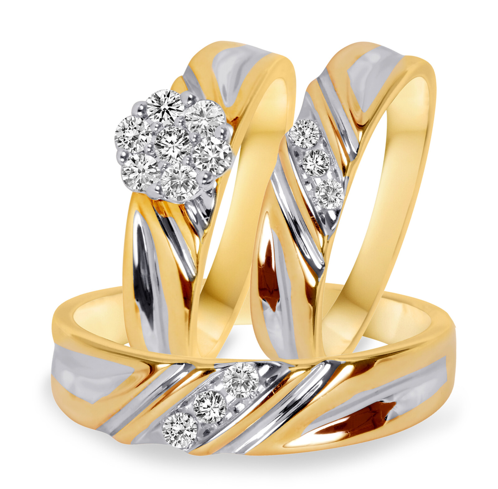 10k gold wedding band sets