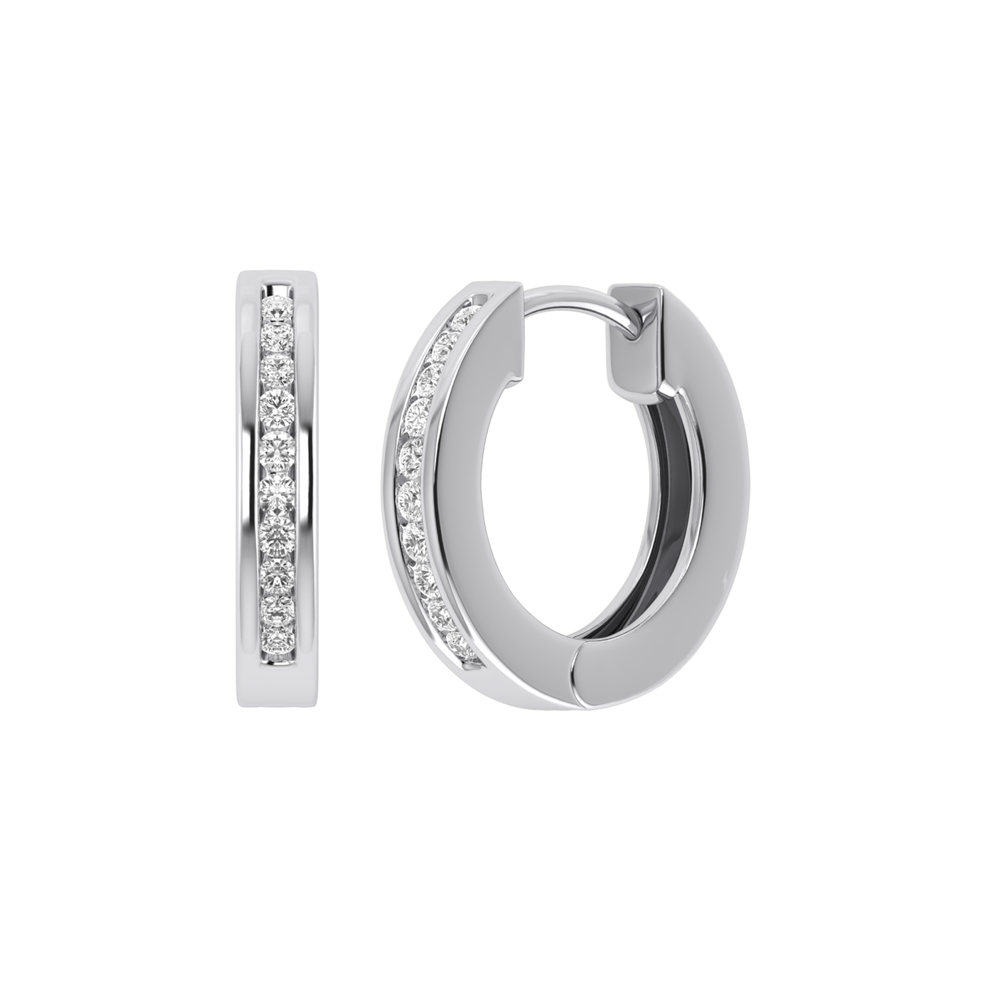 Jamal 1/8 Carat T.W. Diamond Earring 10K White Gold - My