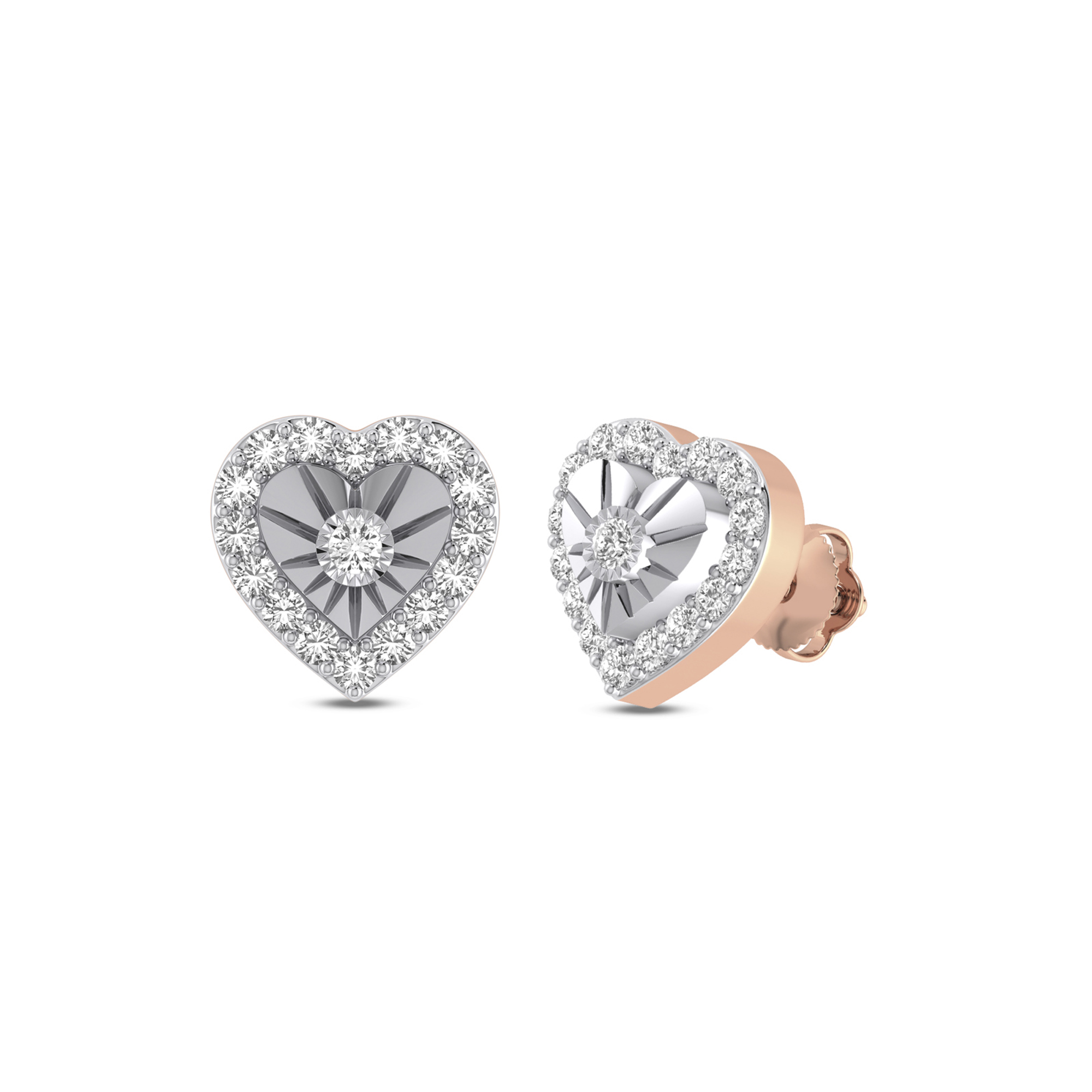Diamond Stud Earrings (1 Ct. t.w.) in 14K Gold or White Gold - Rose Gold