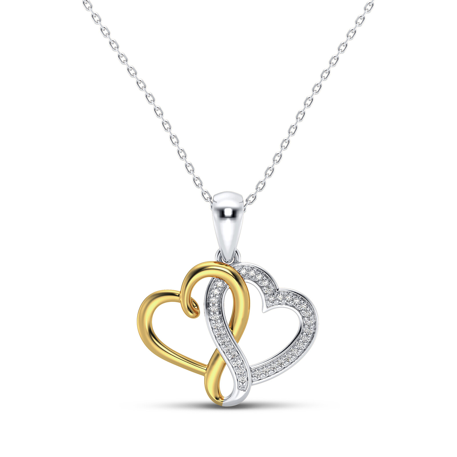 Amairah .10 ct. t. w. Diamond Infinity Pendant Necklace 10k White Gold, 18