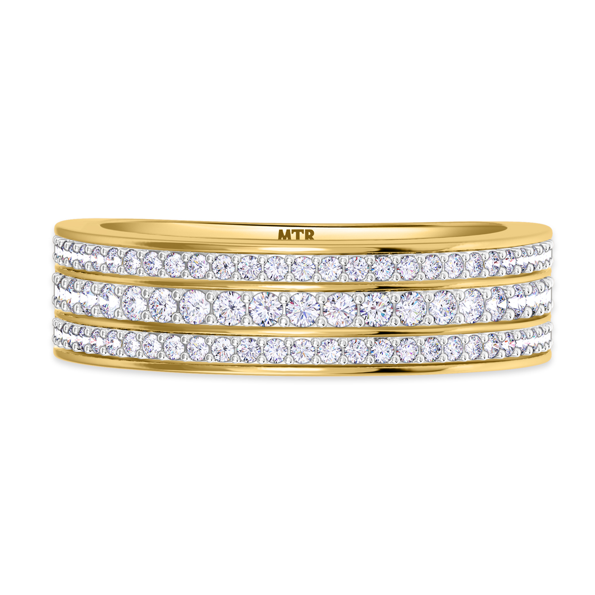 Armani 2 3 ct tw. Mens Diamond Wedding Band 14K Yellow Gold My