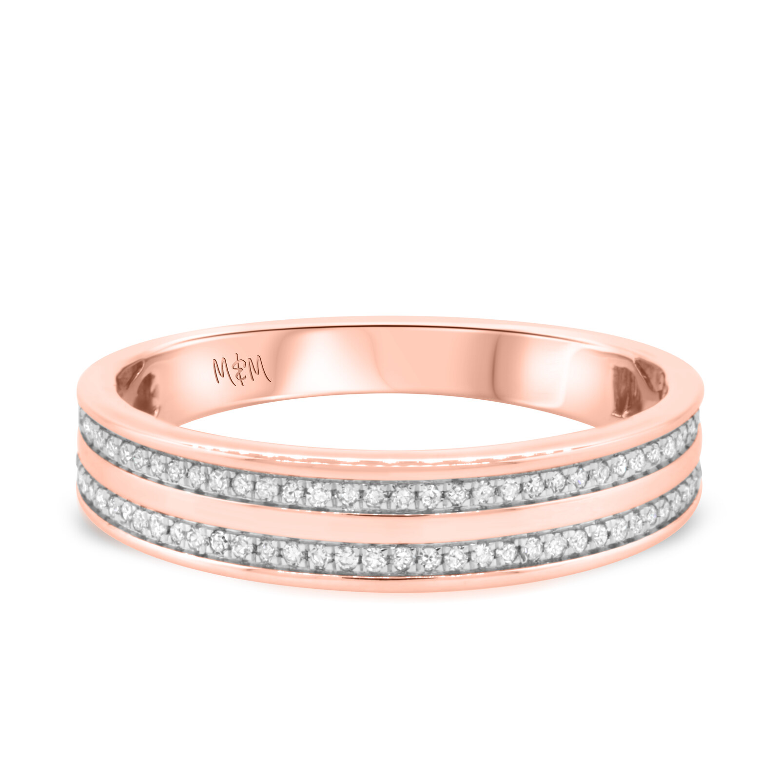 18K Rose Gold Mixed Natural Fancy Color Pink Brace