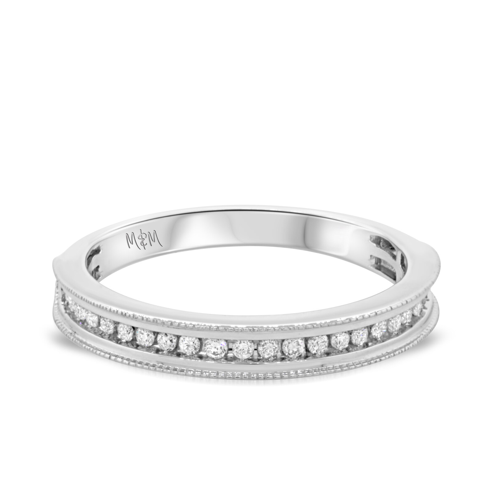 Forest 1/4 ct tw. Lab Grown Ladies Wedding Band 14K White Gold