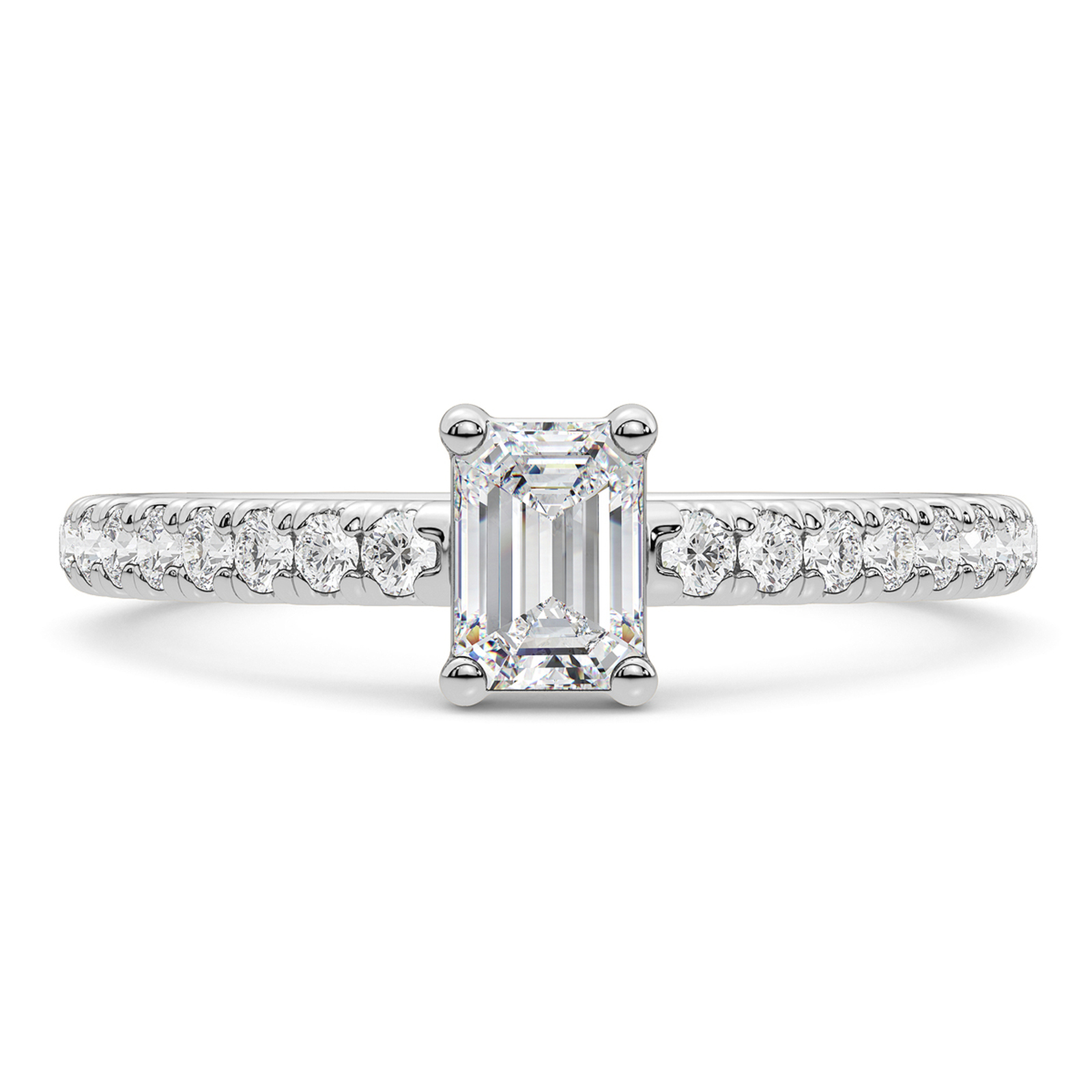 8 CT. T.W. Composite Princess-Cut Diamond Frame Multi-Row Engagement Ring  in 14K White Gold | Zales