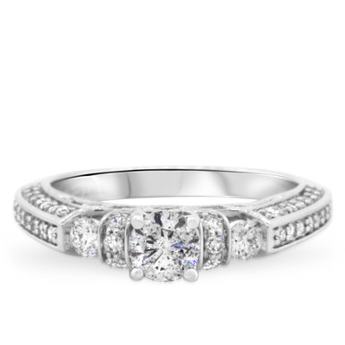 Rays of Love Diamond Wedding Set in White Gold – Gem Set Love