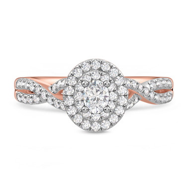 Tenner Ring Tanner 1/2 ct tw. Oval Solitaire Engagement Ring 10K Rose Gold - My ...