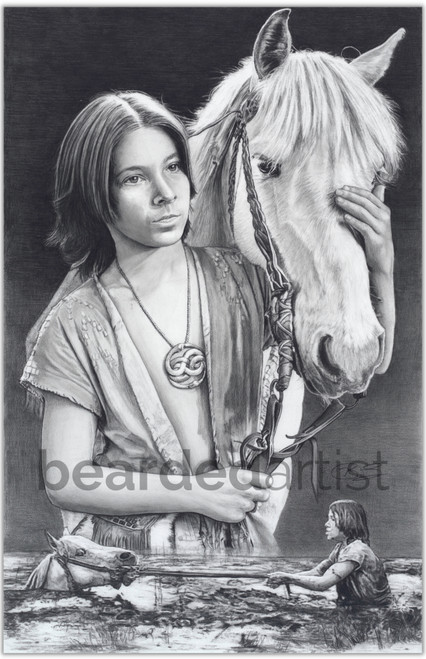 "Stupid Horse" - 11x17 Pencil Drawing Print