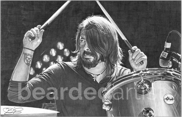"Dave Grohl" - 11x17 Pencil Drawing Print