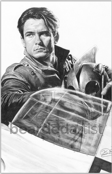 "Cliff Secord" - 11x17 Pencil Drawing Print