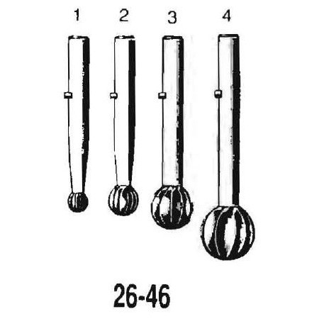 Miltex Replacement Points For Stille Pattern Drills, Round Burs, 16 Mm, 26-46-4