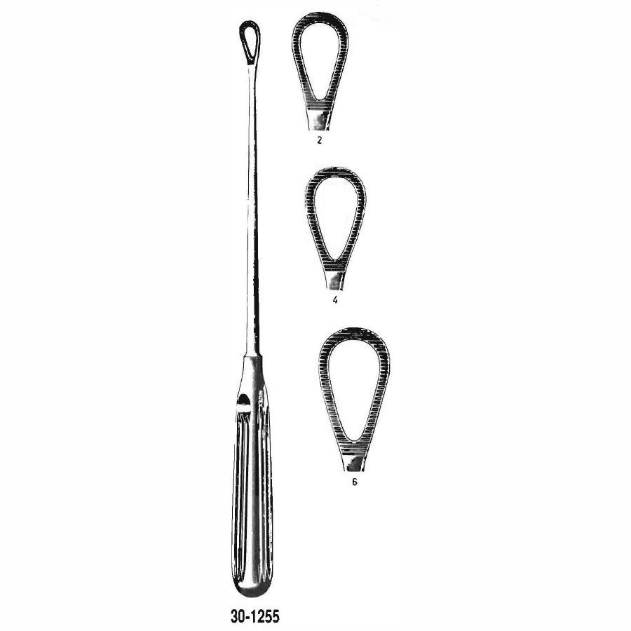 Miltex Greene Uterine Curette, 11" (27.9 Cm), Serrated Blunt Blade On Malleable Shank, Size 2, 30-1255-2