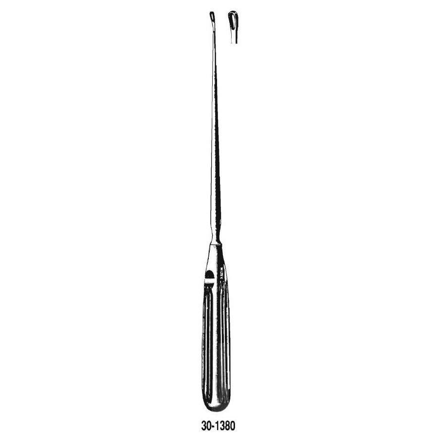 Miltex Sims Uterine Biopsy Curette, 10" (25.4 Cm), Extra Small Sharp Loop, Outside Measures 2.5 X 5 mm, 30-1380