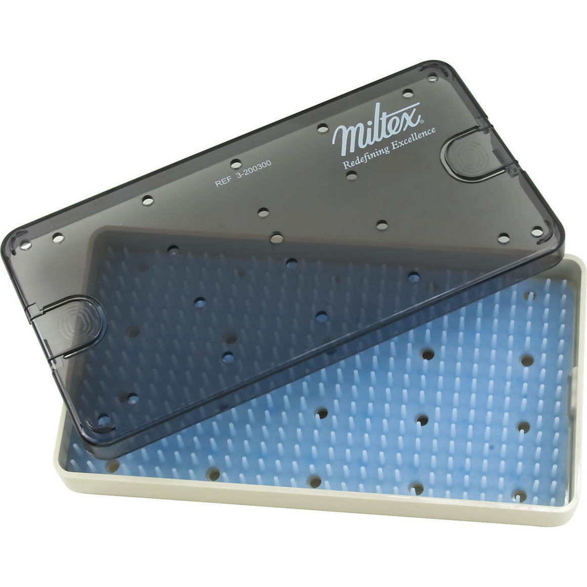 Miltex Sterilization Tray, Single Layer, Size: 4" X 8" X 3/4" (102 mm X 203 mm X 19 mm), 3-200300
