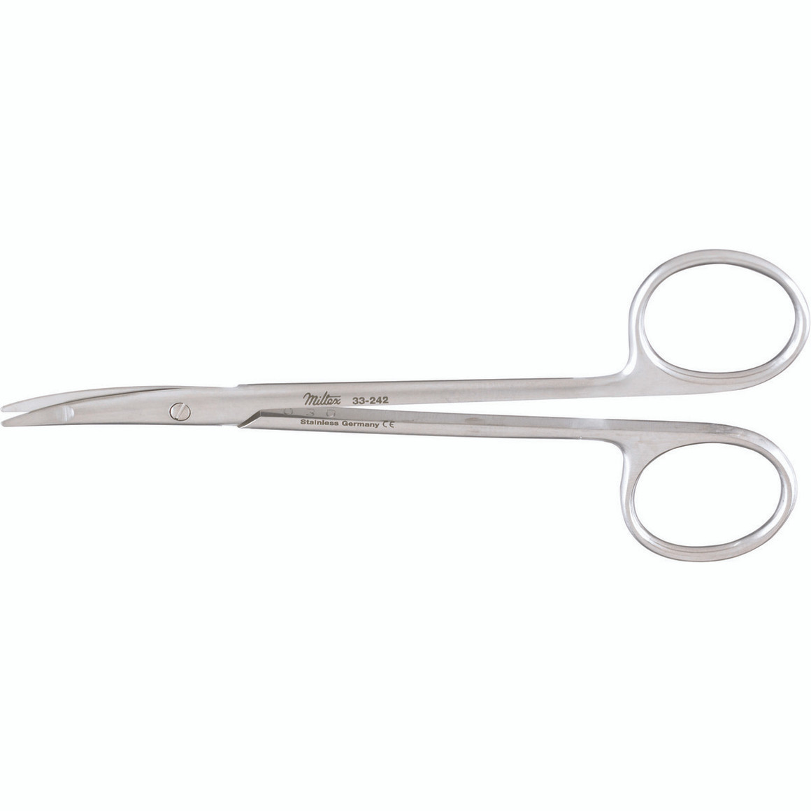 Miltex Undermining Scissors, 4-5/8" (118.5mm), Curved Blades, Flat Pointed Tips, 33-242