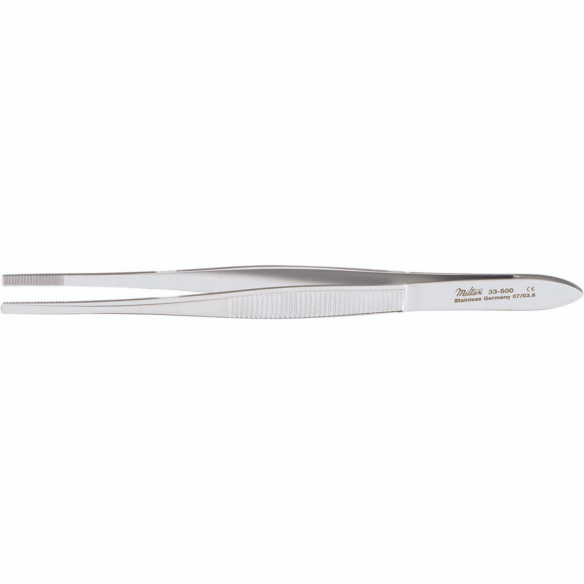 Miltex Depilatory Forceps, 5-1/4" (133mm), Serrated, Flat Square Tips, 33-500