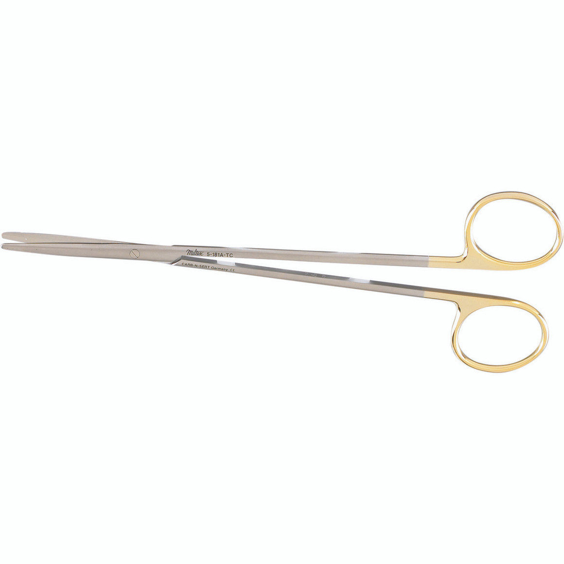 Miltex Delicate Pattern Metzenbaum Scissors, 7" (179Mm), Straight, Blunt Points, Tungsten Carbide., 5-181A-TC