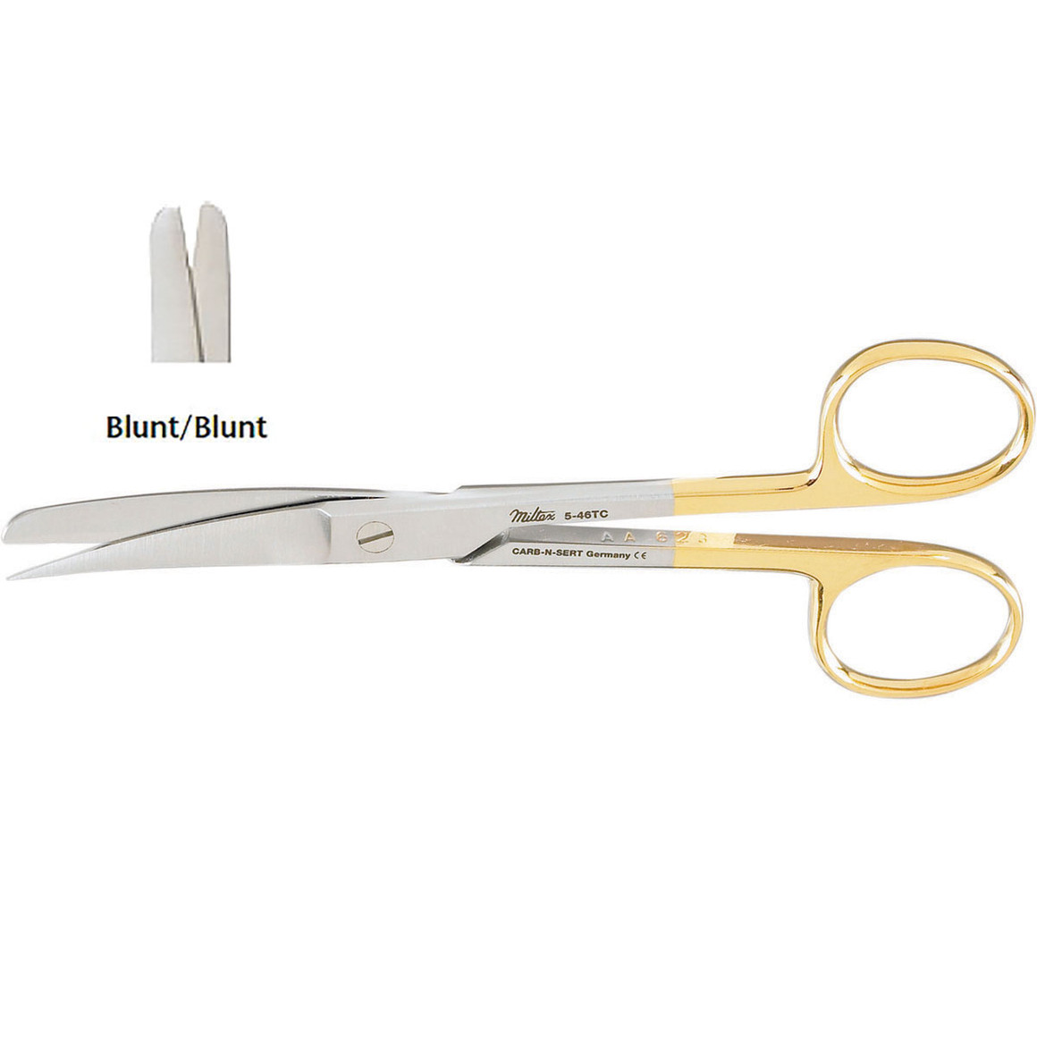 Miltex Standard Pattern Operating Scissors, Straight, 5-1/2" (14Cm), Blunt-Blunt Points, Carb-N-Sert, 5-26TC