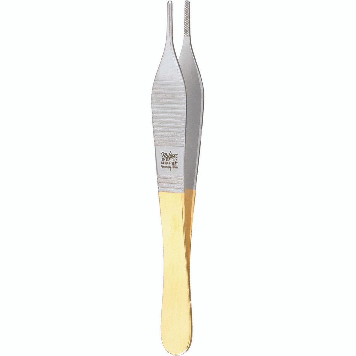 Miltex Adson Dressing Forceps, 4-7/8" (123mm), Tungsten Carbide, Cross Serrated Tips, 6-118TC