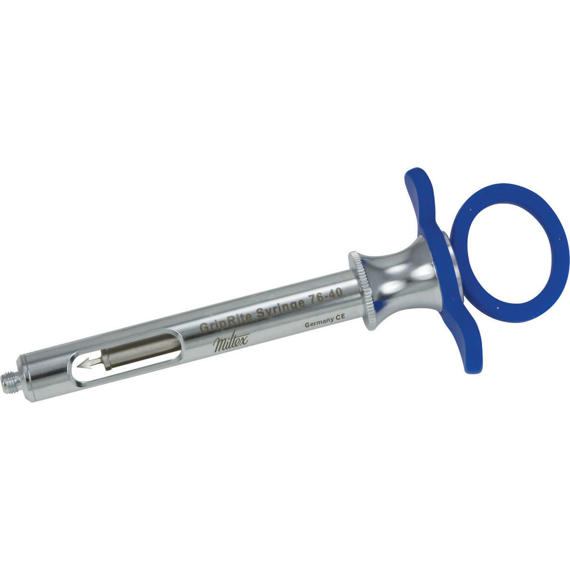 Miltex Griprite Petite Dental Aspirating Syringe Cw, Blue Silicone Grips.