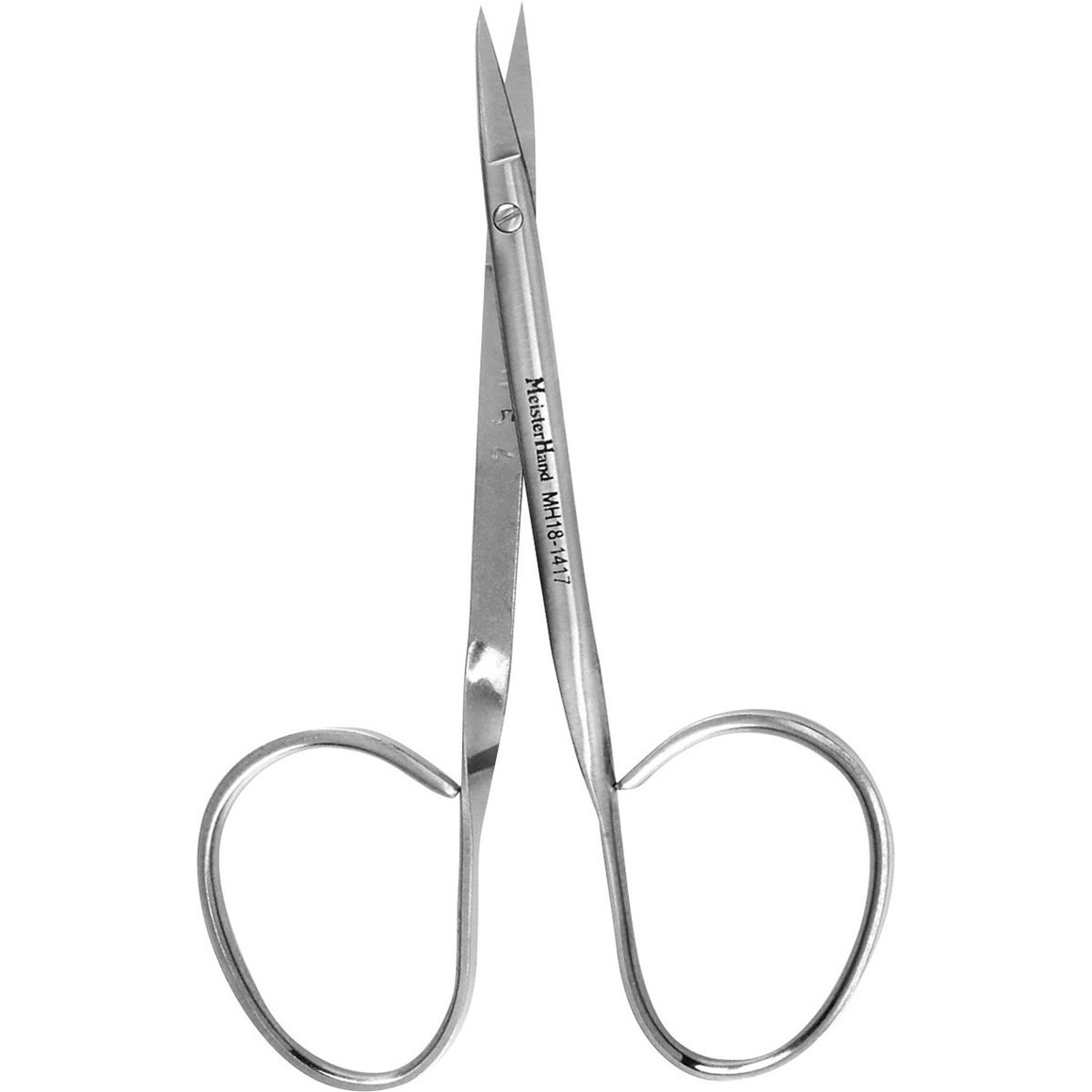 Meisterhand Iris Scissors, 3-3/4" (9.5 cm), Straight, Miniature Pattern With 14 mm Blades, Ribbon Type, MH18-1417