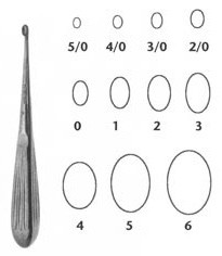 Meisterhand Spratt Curette, 6-1/2" (165mm), Oval Cup, Size 5, MH19-718