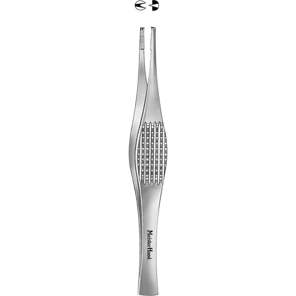 Meisterhand Ferris-Smith Tissue Forceps, 6-3/4" (174mm), 1 X 2 Teeth, MH26-956
