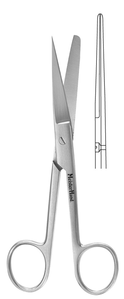 Meisterhand Operating Scissors, 5-1/8" (130mm), Straight, Sharp/Blunt Points, MH5-14